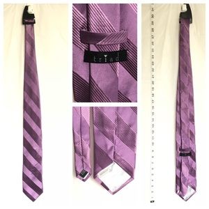 TRIAD Silk NECK TIE DIAGONAL LINES 100% Authentic